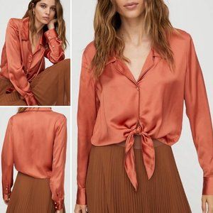 Aritzia Wilfred ‘Tie Front Blouse’